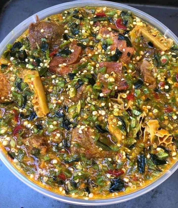 Photo de la recette « Miyan kubewa (soupe de gombo) »