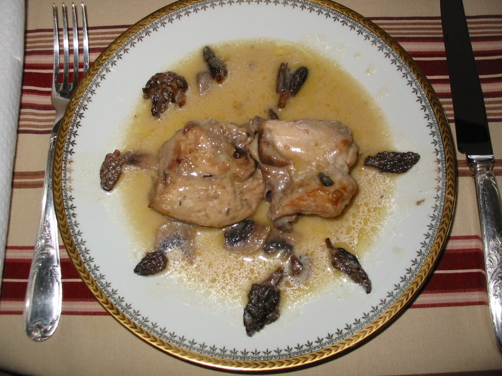 Photo de la recette « Coq au vin jaune et aux morilles »
