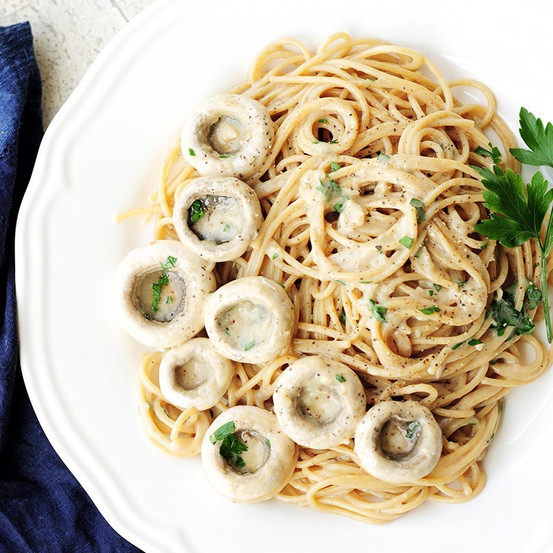 Photo de la recette « Pâtes crémeuses aux champignons »