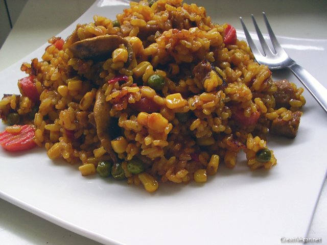 Photo de la recette « Paella végétalienne »