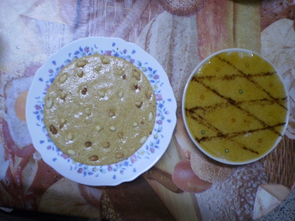 Photo de la recette « Tamina (dessert algérien à la semoule et au miel) »