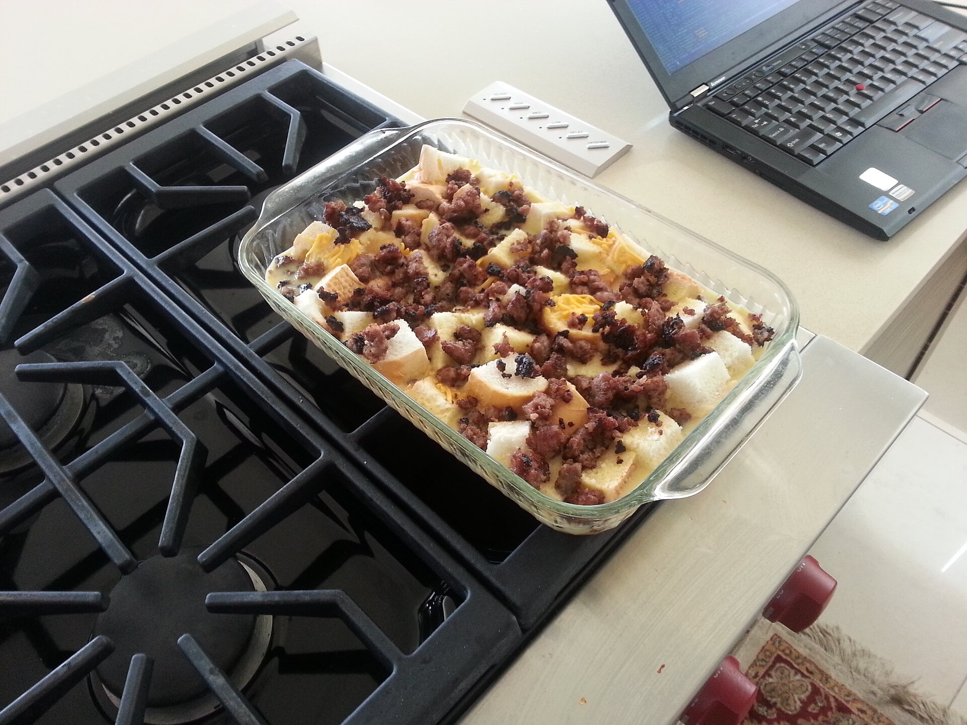 Photo de la recette « Gratin de saucisse pour le petit-déjeuner »