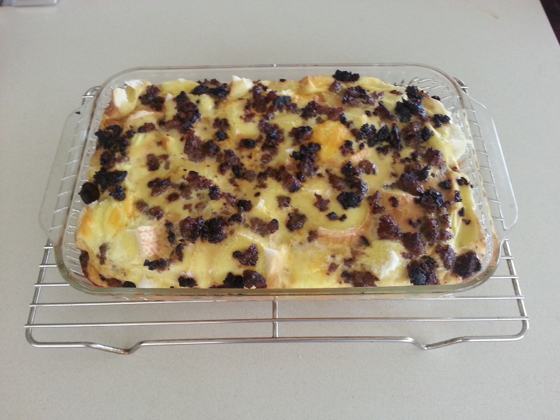 Photo de la recette « Gratin de saucisse pour le petit-déjeuner »