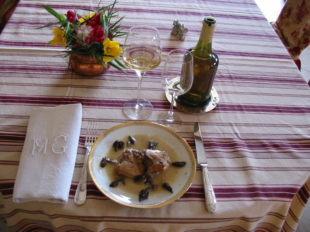 Photo de la recette « Coq au vin jaune et aux morilles »