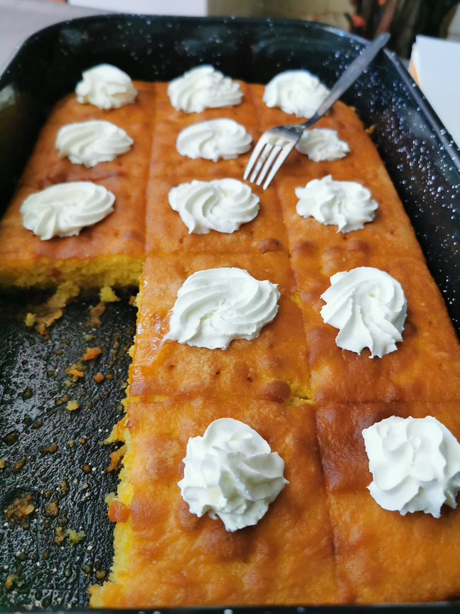 Photo de la recette « Basbousa (gâteau égyptien à la semoule) »