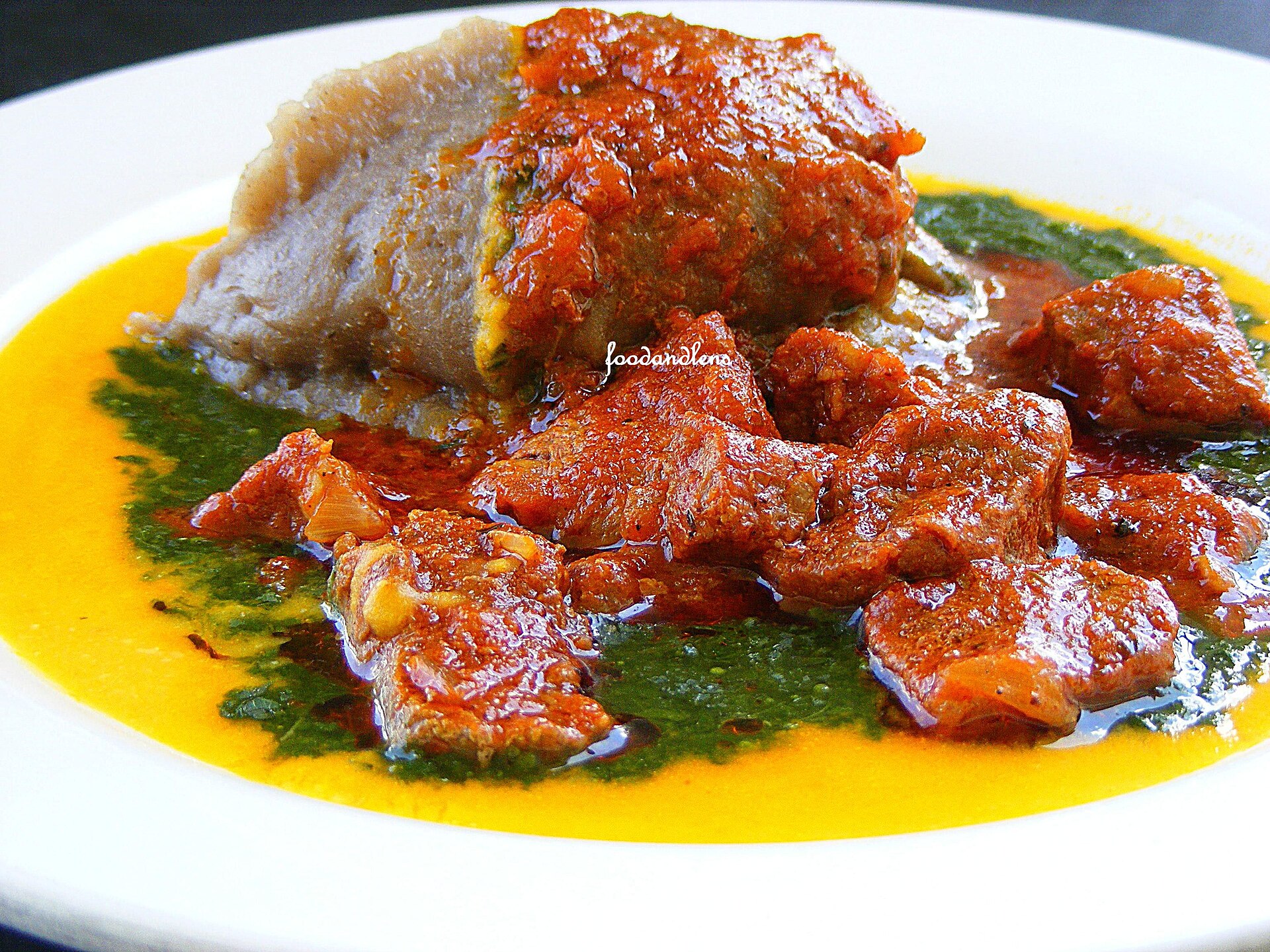 Photo de la recette « Abula (trois sauces nigérianes) »
